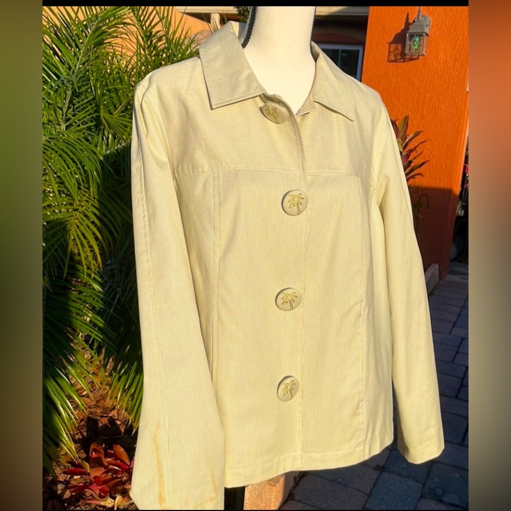 Hearts of Palm Pinstripe Jacket Size 14